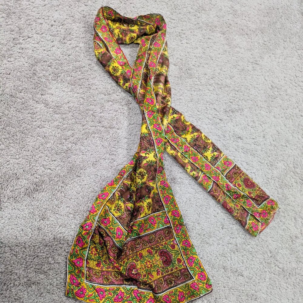 Yellow Silk Scarf